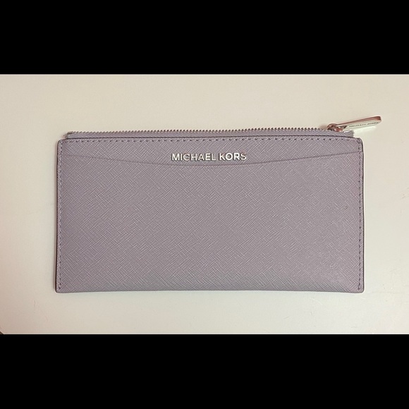 Michael Kors Handbags - Michael Kors Saffino Large Slim Card Wallet Lilac